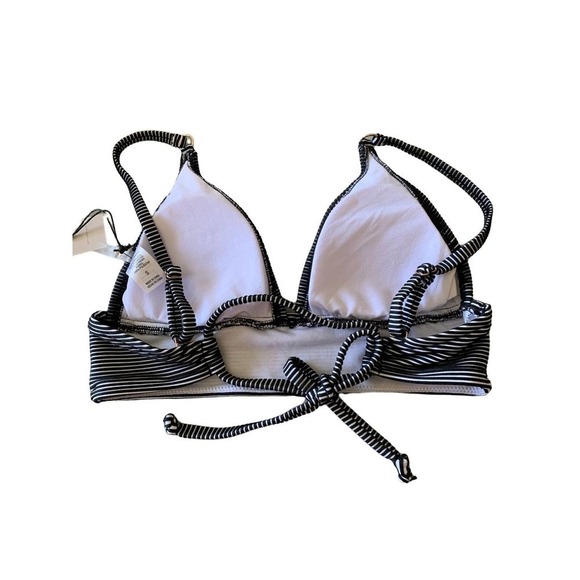 Shade & Shore Swimsuit Bathing Suit Top Black & White Size S 4-6 NWT $23 - Picture 5 of 10